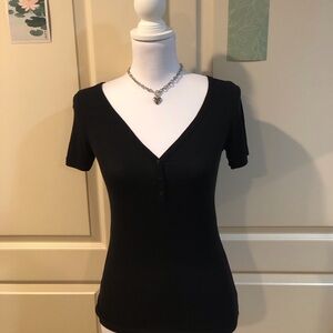 Victoria's Secret Black Button Down Shirt